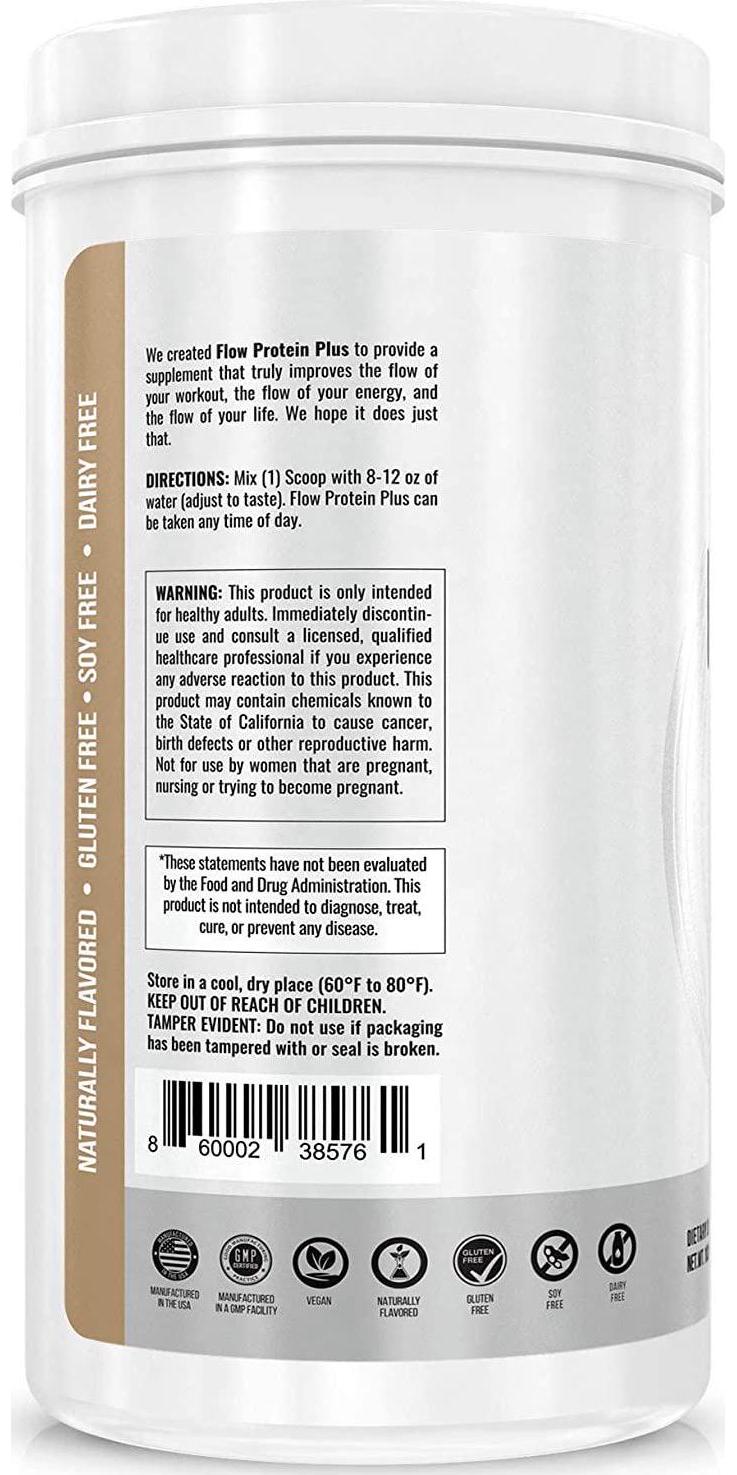 Flow Supplements Plant-Based Protein Plus Lemon Cookie Plus Vegan-Friendly Amino9â ¢ | Non-GMO Lean Meal Replacement Rich with Vitamins, Minerals, Antioxidants, BCAAs, EAAs, 30 Serving