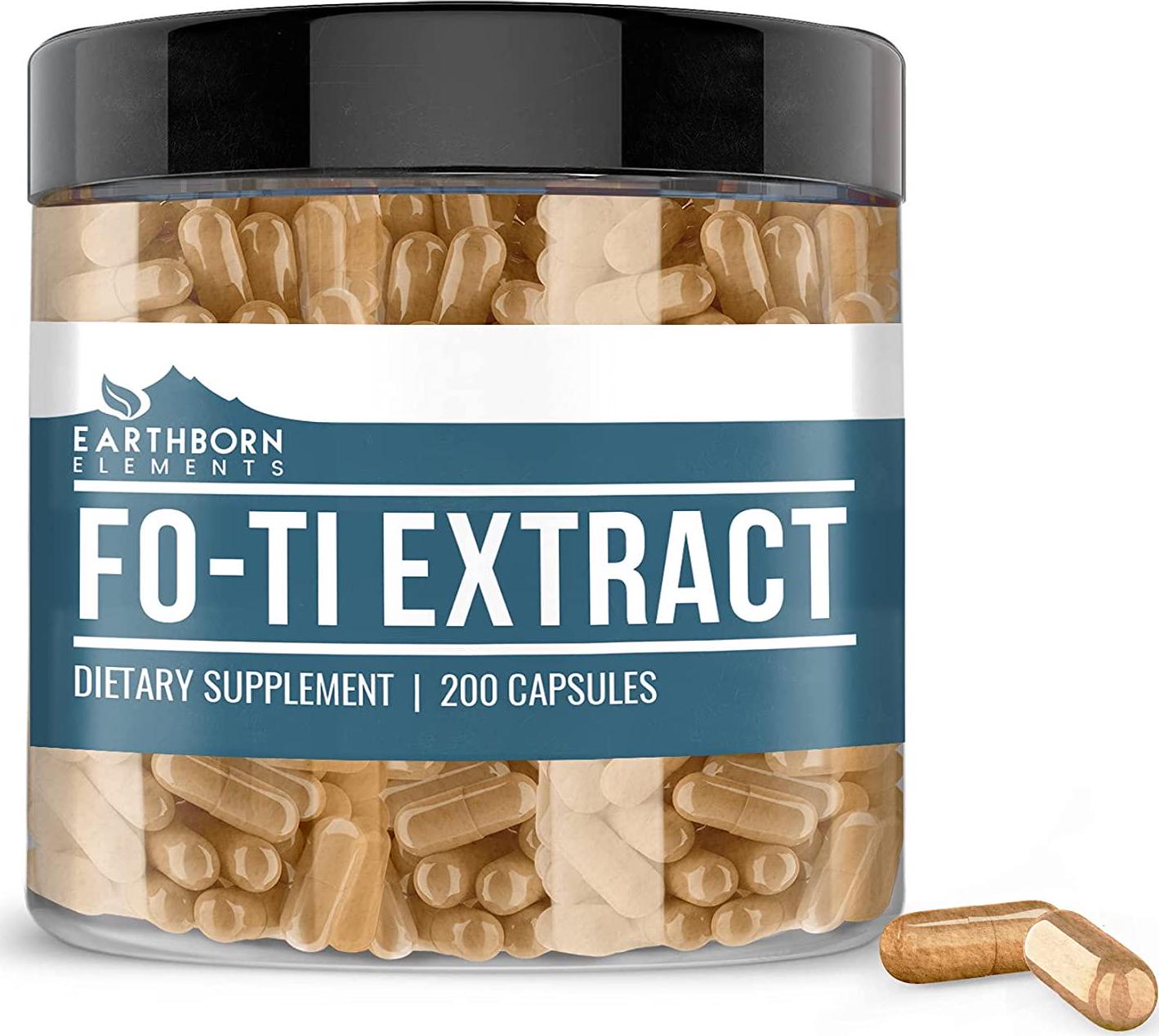 Fo-Ti Capsules, Non-GMO and Gluten-Free, for Healthier Hair, Skin and Nails* (480 mg)