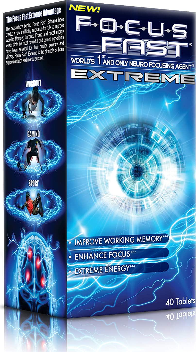 Focus Fast Extreme Brain Pill. Improve Working Memory, Increase Focus and Boost Energy in as Little as 1 Hour! Scientifically Proven to Promote Alertness and Cognition
