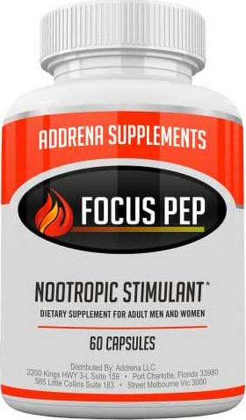 Focus Pep OTC Stimulants Brain Boosting Dietary Supplement, 1207 mg, 60 Pills