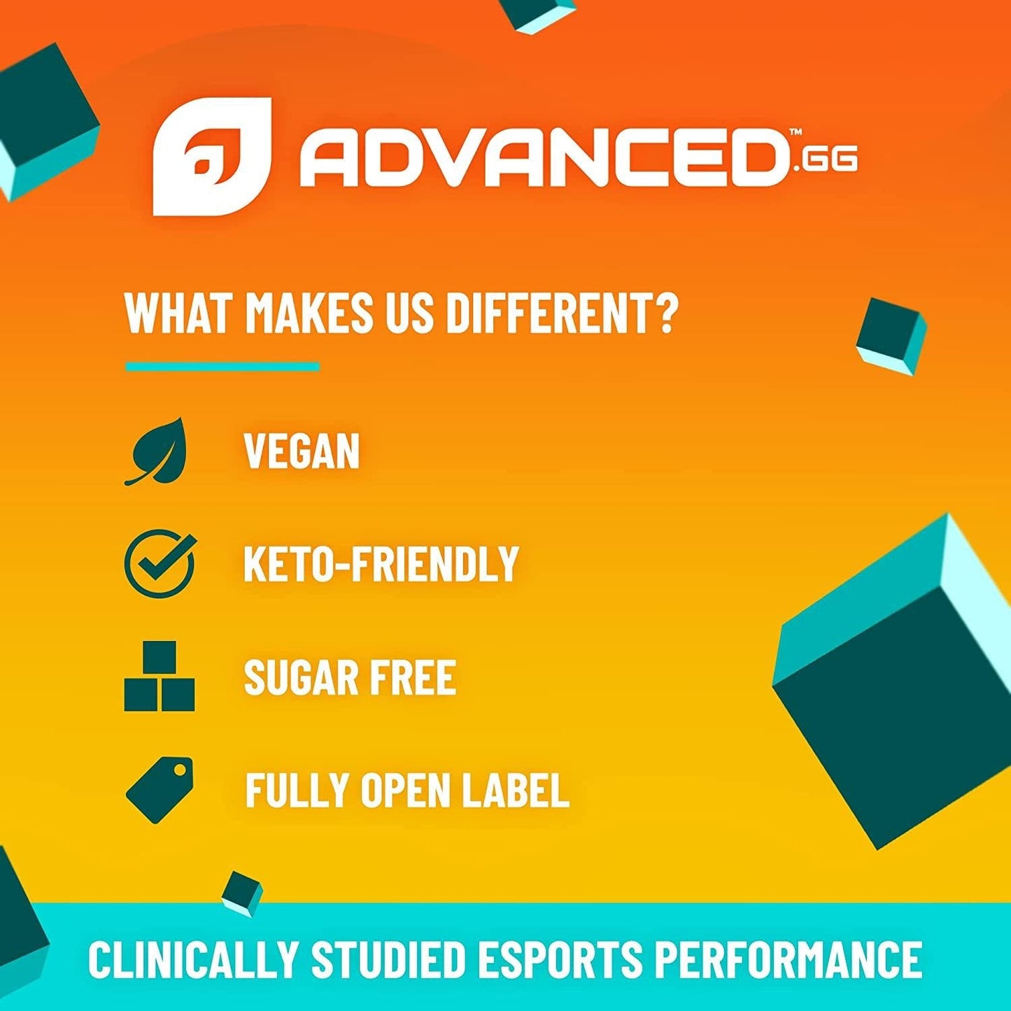 Focus by ADVANCED - Mtashed Mango Splash - Focus and Concentration Formula with NooLVL - Mental Clarity and Energy Boost for Gaming, Work and Study - Sugar Free and Keto Friendly - (40 Servings)