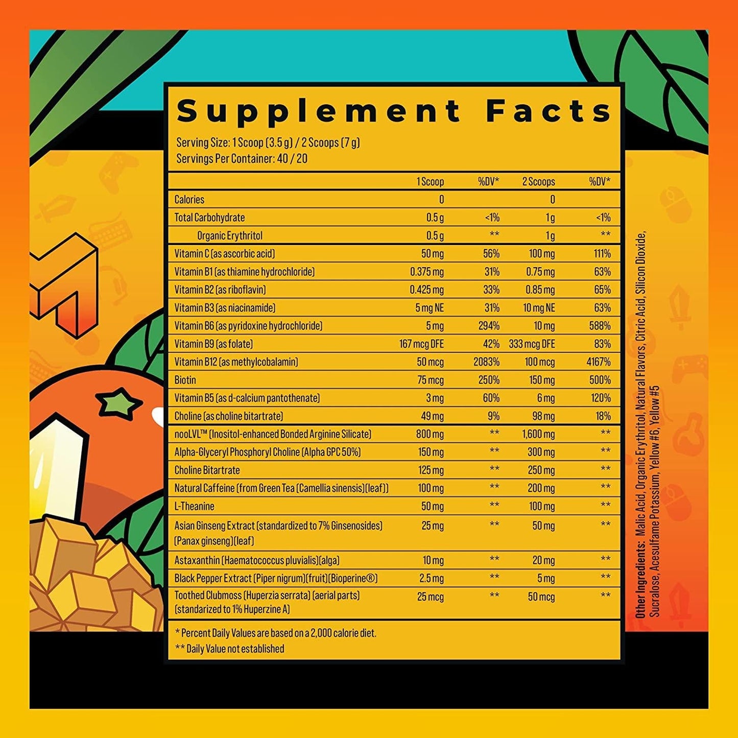 Focus by ADVANCED - Mtashed Mango Splash - Focus and Concentration Formula with NooLVL - Mental Clarity and Energy Boost for Gaming, Work and Study - Sugar Free and Keto Friendly - (40 Servings)