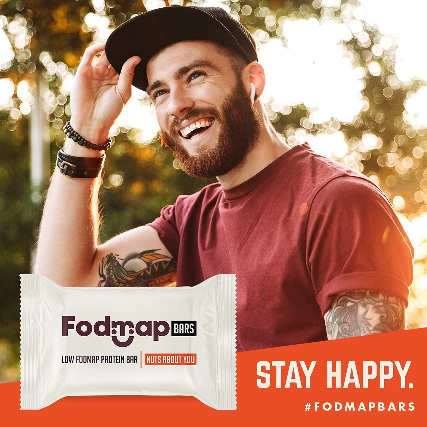 Fodmazing Fodmap Bars, Low Fodmap Protein Bar, Made with Four Simple Ingredients, Gut Friendly IBS Friendly Snacks, Amazing Taste, Fodmap Approved (12 Bars, Nuts About You)
