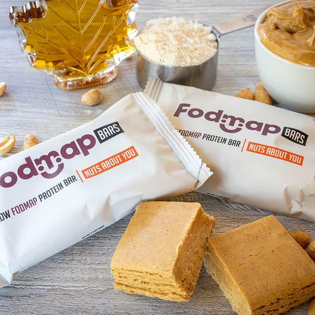 Fodmazing Fodmap Bars, Low Fodmap Protein Bar, Made with Four Simple Ingredients, Gut Friendly IBS Friendly Snacks, Amazing Taste, Fodmap Approved (12 Bars, Nuts About You)