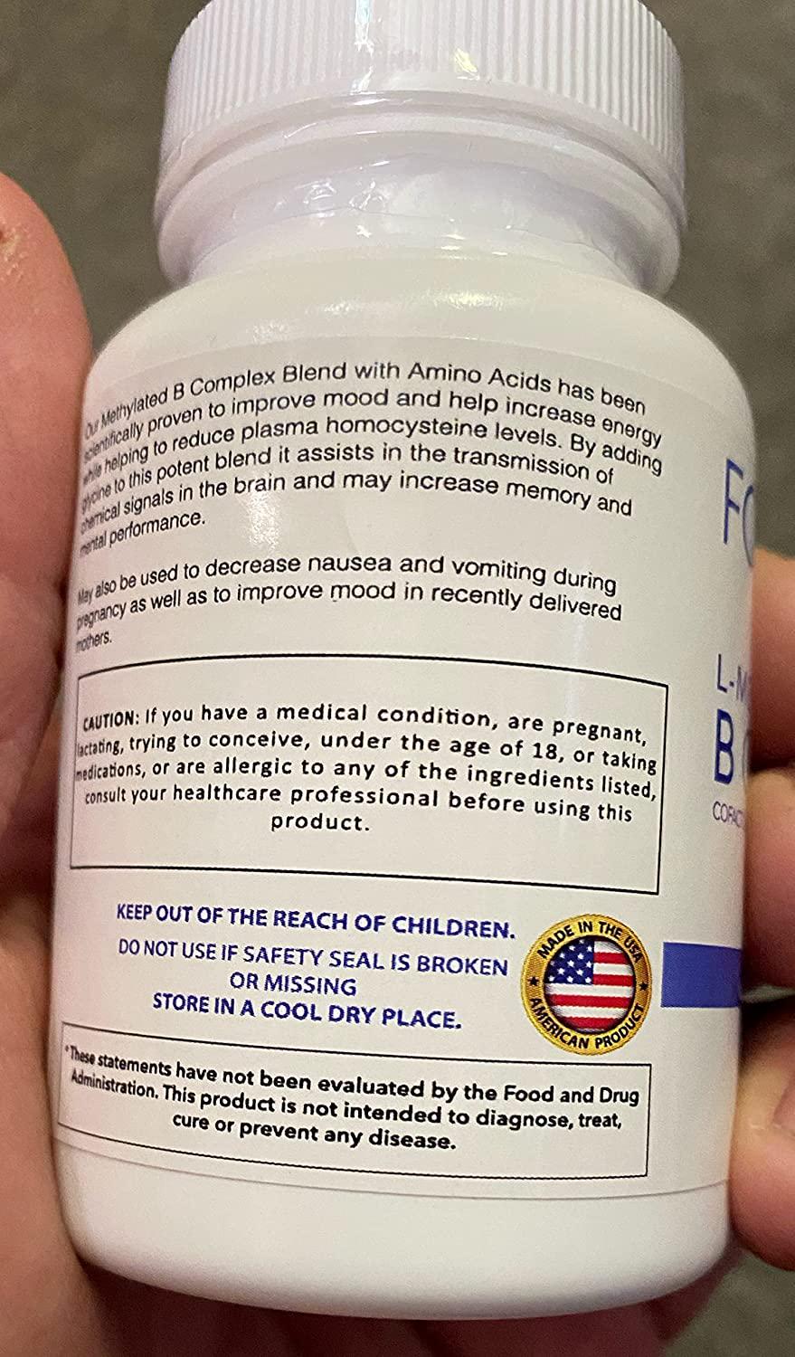 FolateMaxx L-Methylfolate 15 MG + B 12 Blend 60 ct Professional Active Folate Non-GMO Gluten Free Methyl Folate, 5-MTHF