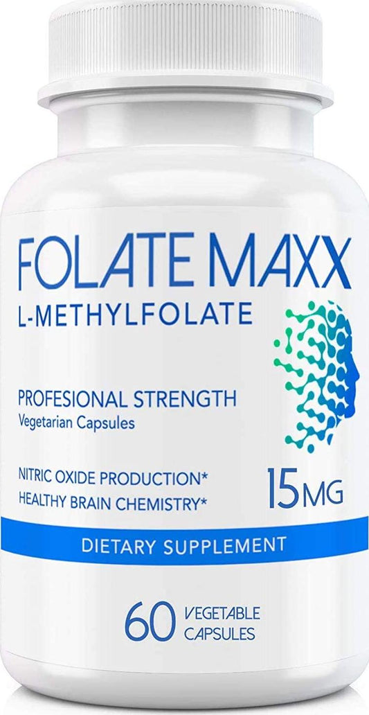 FolateMaxx L-Methylfolate 15 mg 60 Capsules Active Folate Non-GMO Methyl Folate, 5-MTHF