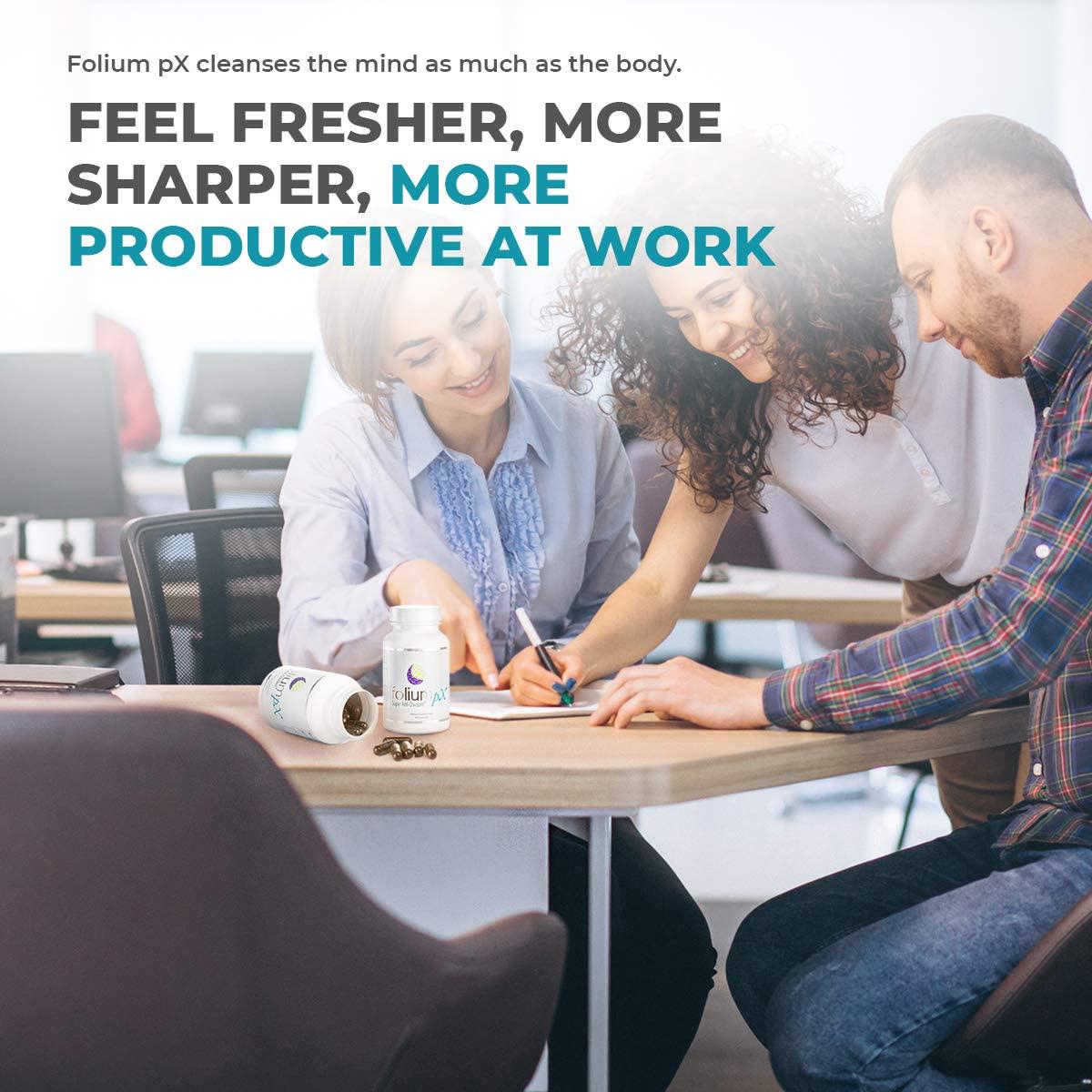 Folium pX Immune System Support, Full Body Cleanse, Heavy Metal Detox, Mercury, Lead, Arsenic, Barradium, Gadolinium, Cadmium Poisoning, Super Antioxidant Supplement, Pine Bark, Grape-Seed Extract