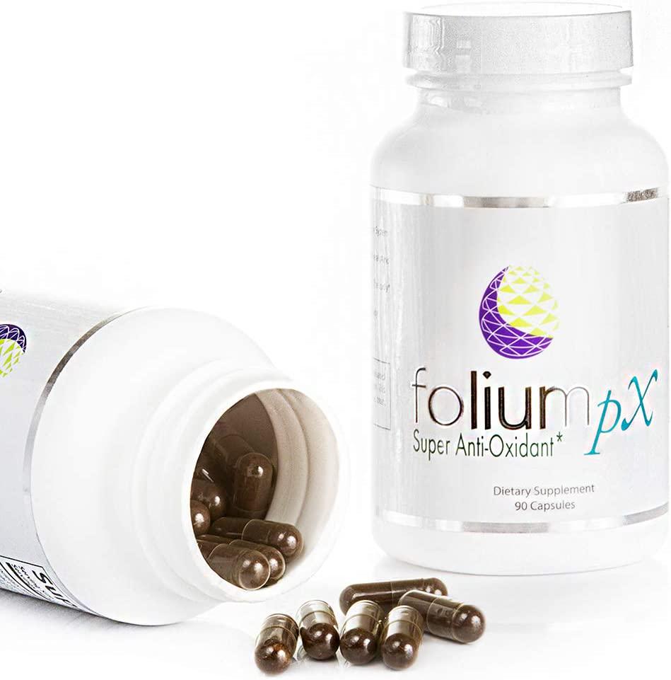 Folium pX Immune System Support, Full Body Cleanse, Heavy Metal Detox, Mercury, Lead, Arsenic, Barradium, Gadolinium, Cadmium Poisoning, Super Antioxidant Supplement, Pine Bark, Grape-Seed Extract