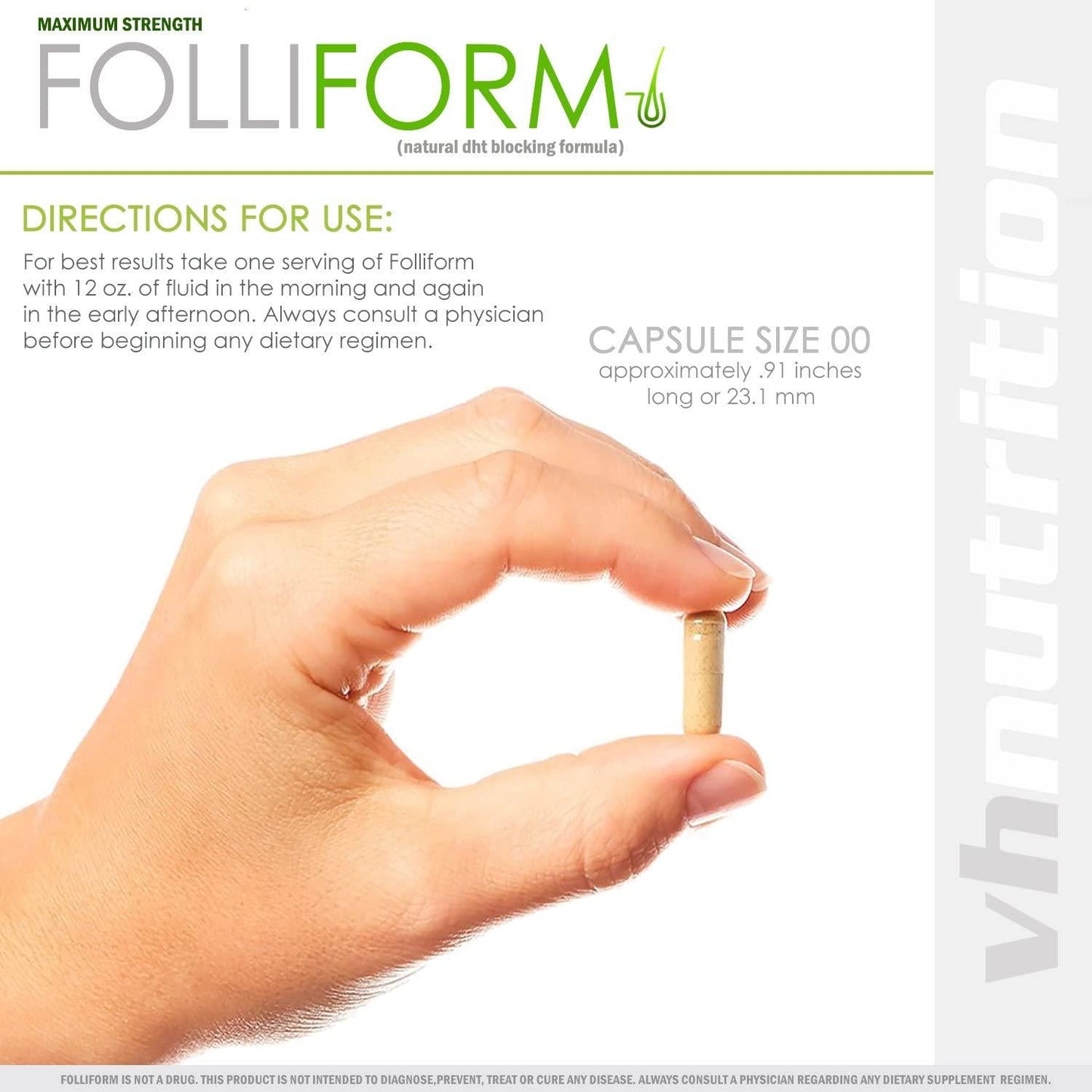 Folliform DHT Blocker Supplement for Hair Loss | Natural Saw Palmetto Pygeum Nettle Root Formula for Men and Women