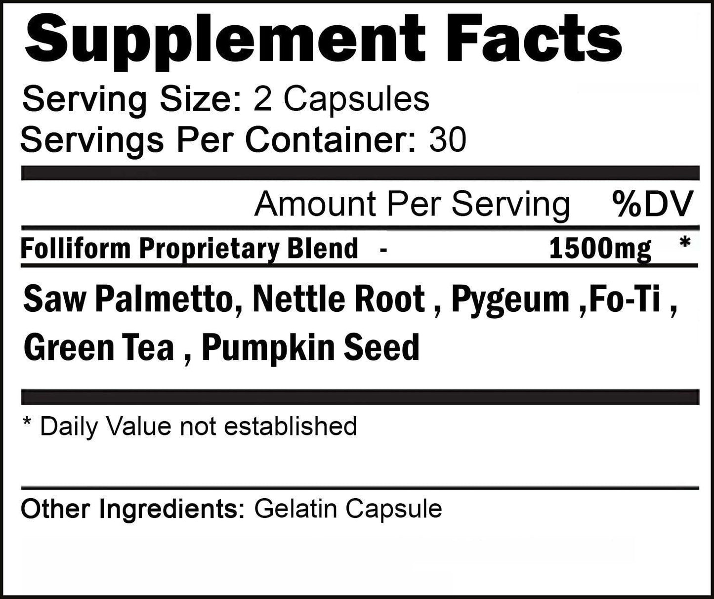 Folliform DHT Blocker Supplement for Hair Loss | Natural Saw Palmetto Pygeum Nettle Root Formula for Men and Women