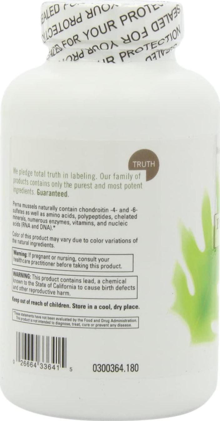 FoodScience of Vermont New Zealand Green Lipped Sea Mussel Supplement, 180 Capsules - Supports Joint Health, Mobility and Comfort