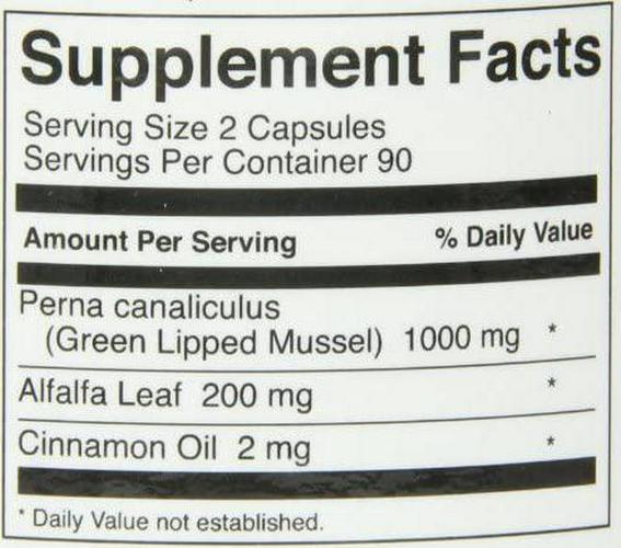 FoodScience of Vermont New Zealand Green Lipped Sea Mussel Supplement, 180 Capsules - Supports Joint Health, Mobility and Comfort