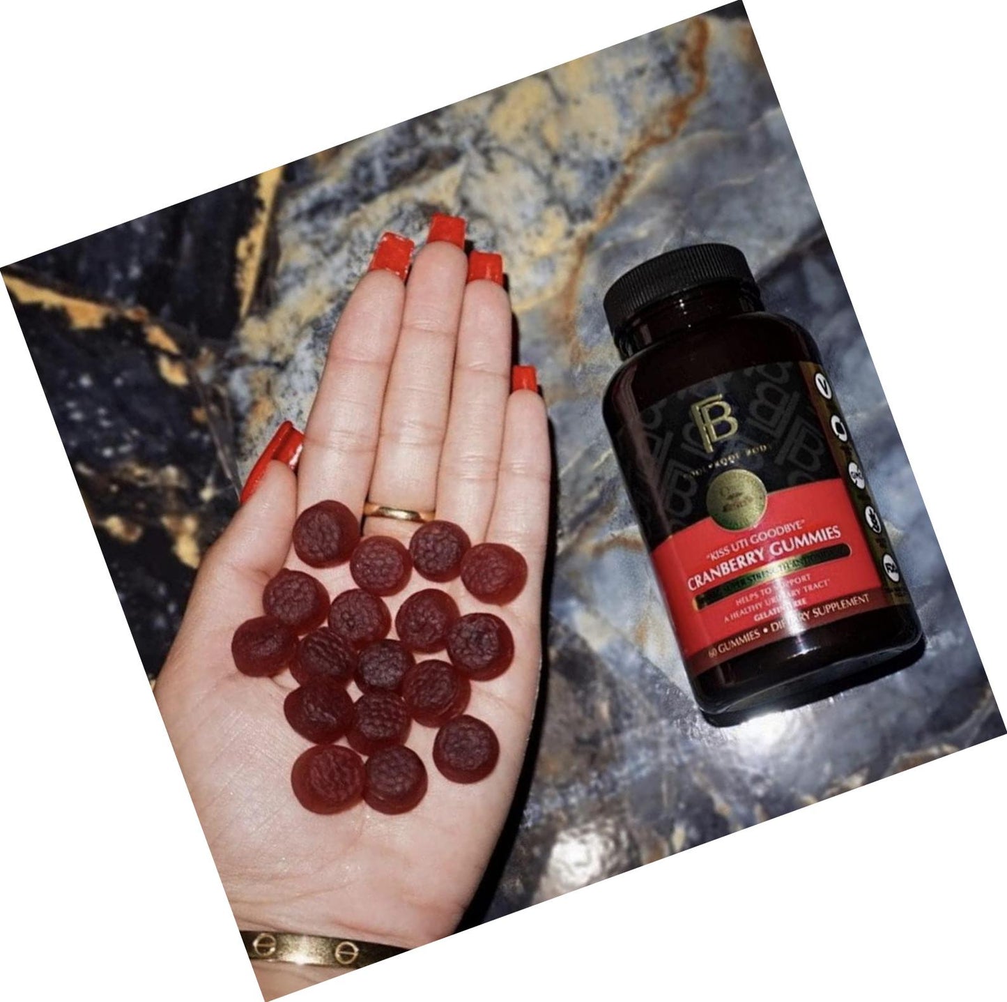 Foolproof Body Kiss UTI Goodbye Cranberry Gummies Extra Strength 1000mg