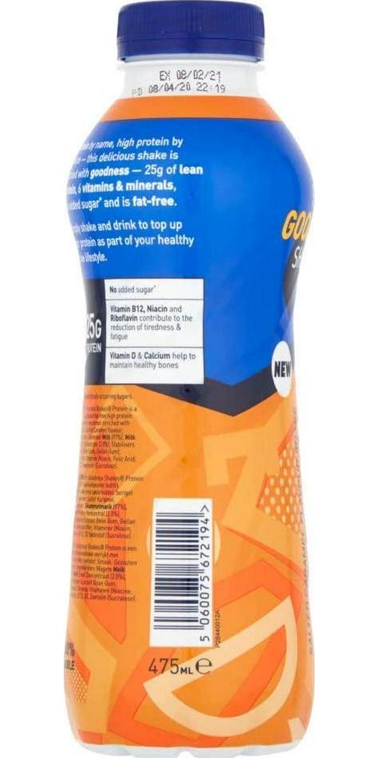 For Goodness Shakes High Protein Salted Caramel Shake, 475ml - Pack of 10