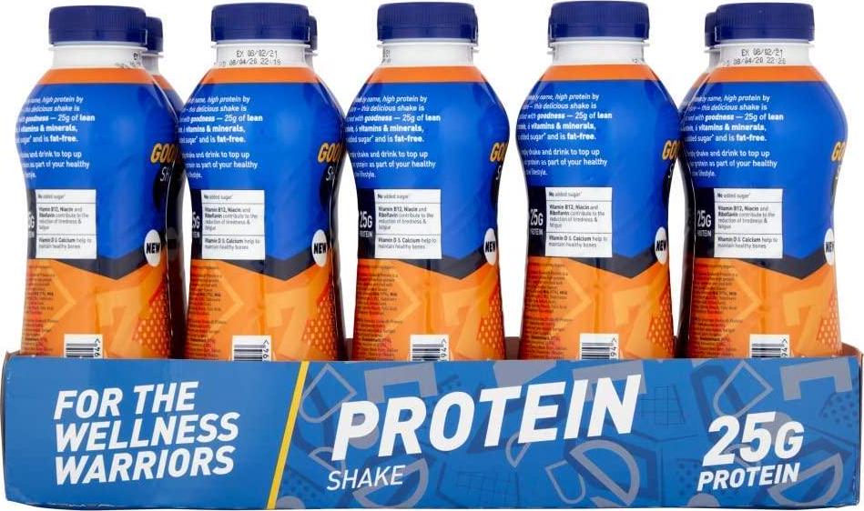 For Goodness Shakes High Protein Salted Caramel Shake, 475ml - Pack of 10