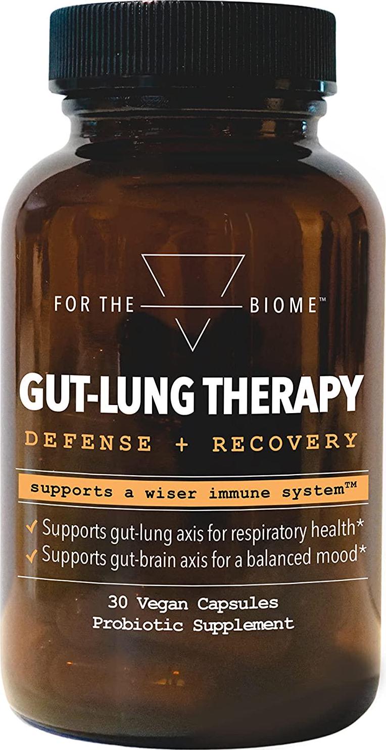 For The Biome Gut-Lung Therapy | Probiotics That Fortify Immunity and Lung Health Through Your Gut | Vegan Formula with 1B CFU Lactobacillus Plantarum DR7 + Broad-Spectrum Fermentate (30)