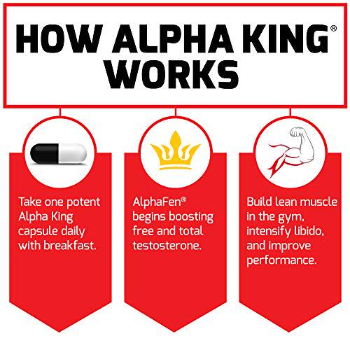 Force Factor Alpha King Testosterone Booster, Increase Passion and Drive, Build Lean Muscle, and Improve Performance - 30 Count