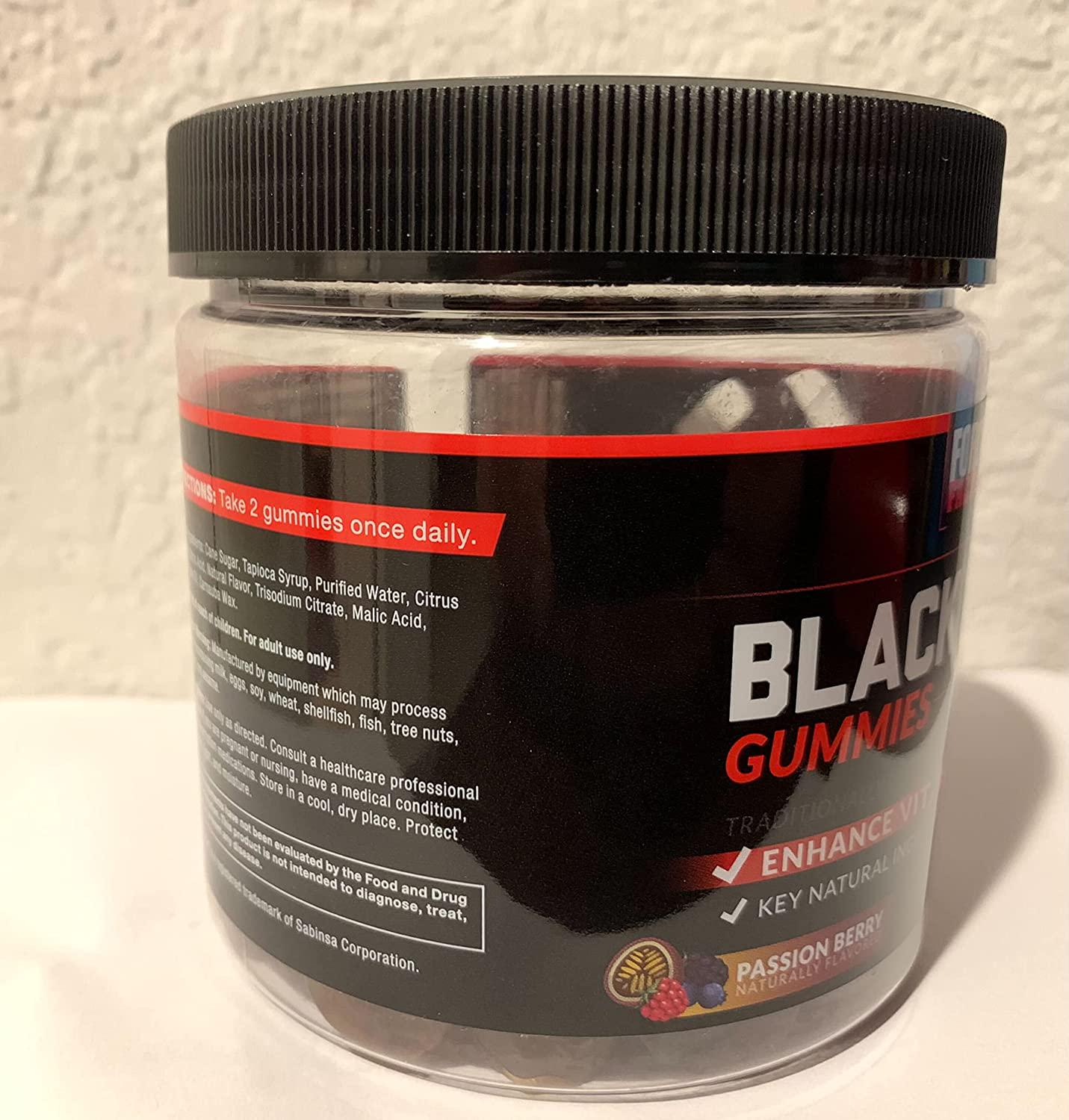 Force Factor Black Maca Gummies, Black Maca Root to Enhance Vitality in Men and Women, Increase Energy and Strength, with BioPerine for Superior Absorption, Delicious Passion Berry Flavor, 60 Gummies
