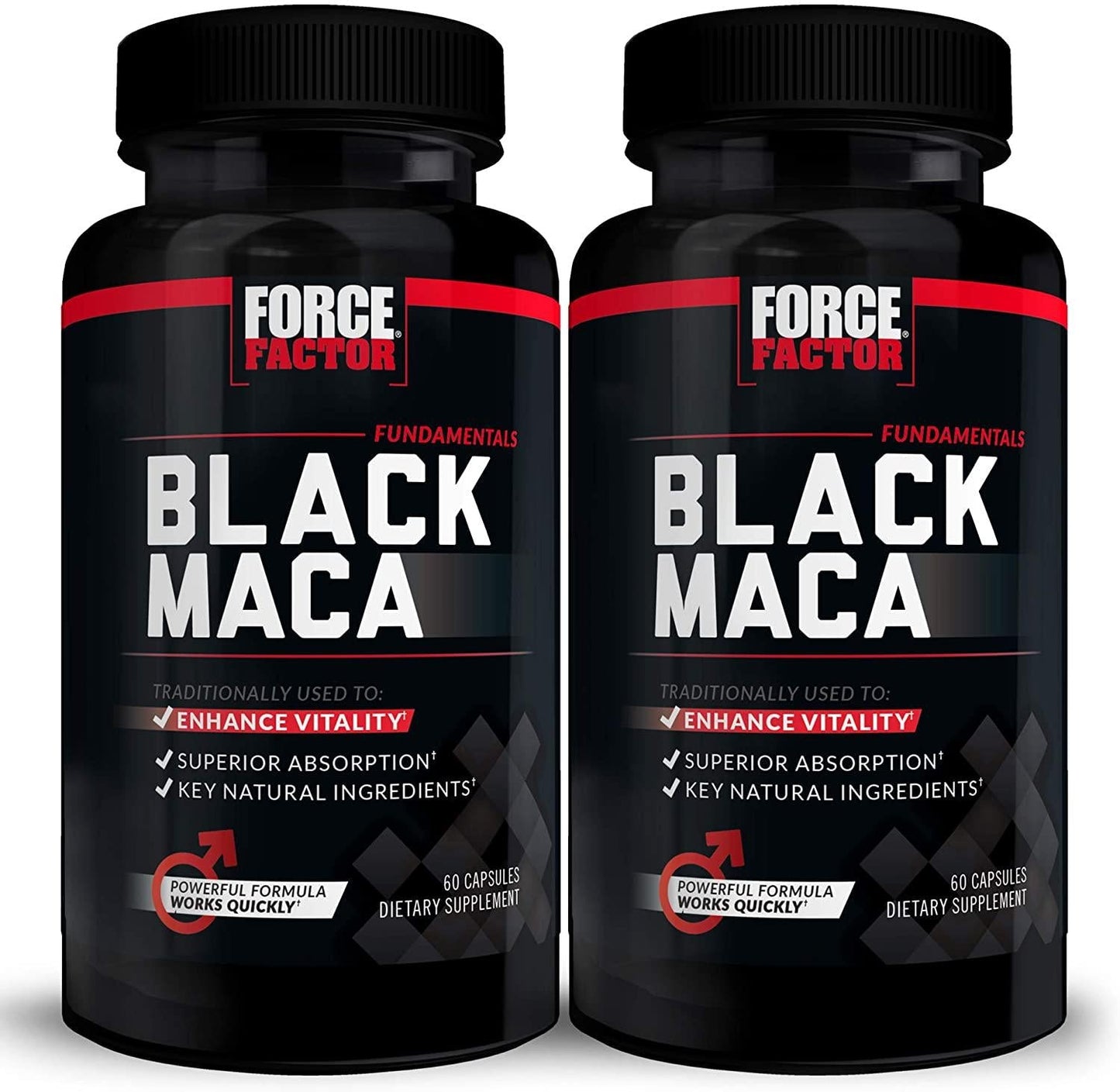 Force Factor Black Maca 60ct 2Pack, 120 Count