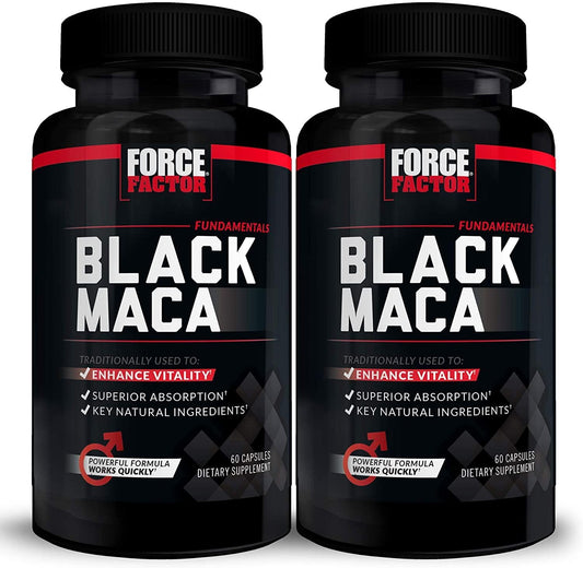Force Factor Black Maca 60ct 2Pack, 120 Count