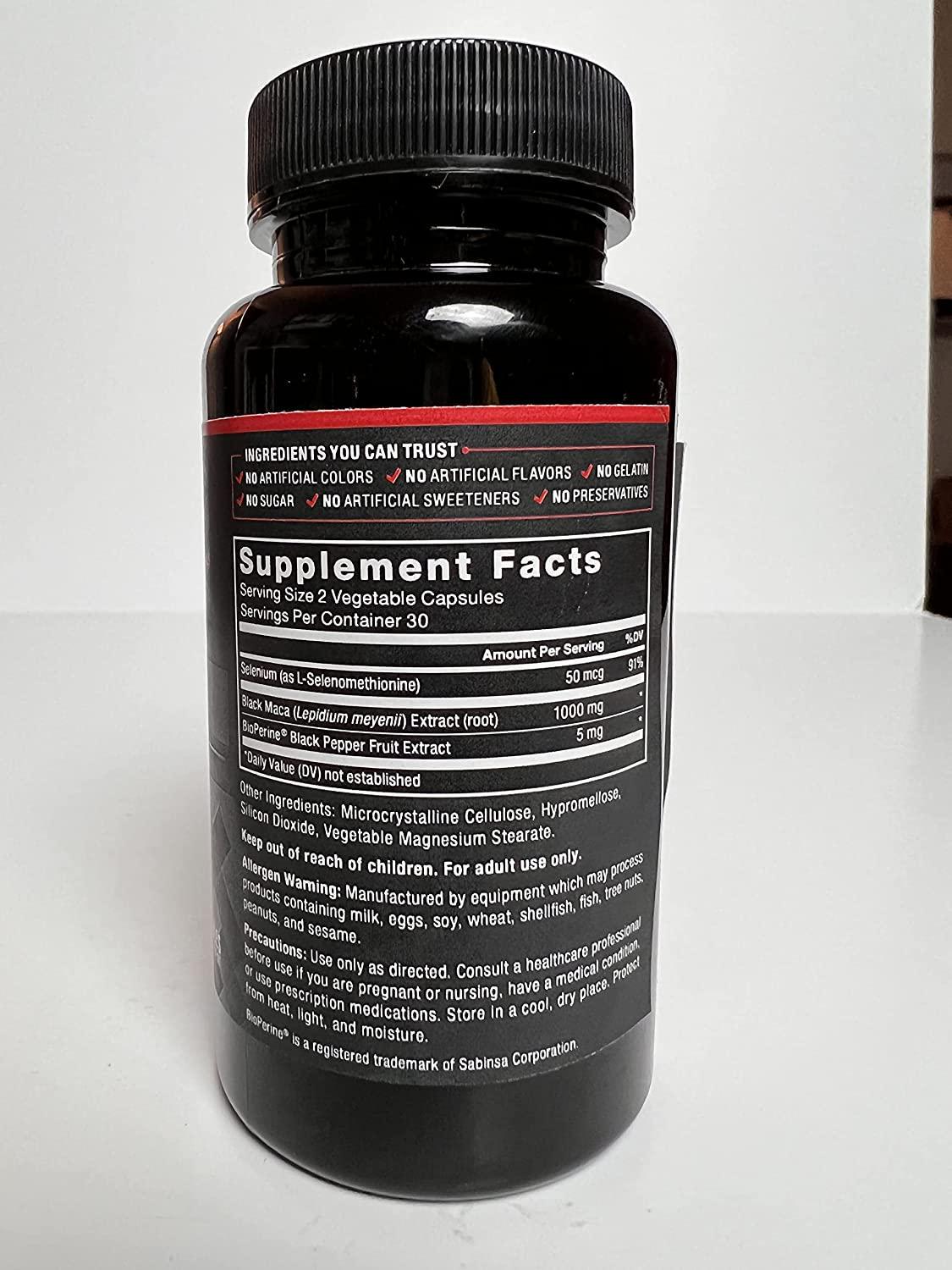 Force Factor Black Maca 60ct 2Pack, 120 Count