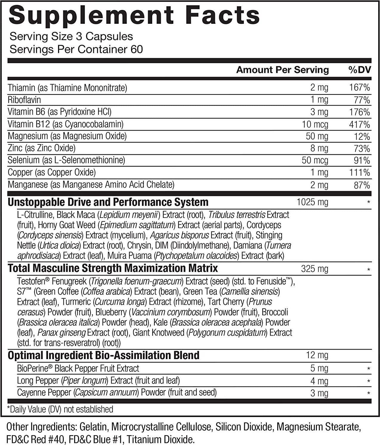 Force Factor Test X180 Alpha Max, Nitric Oxide Booster, Lean Muscle Builder For Men with Testofen, L-Citrulline, Tribulus Terrestris, and Black Maca, 180 Count