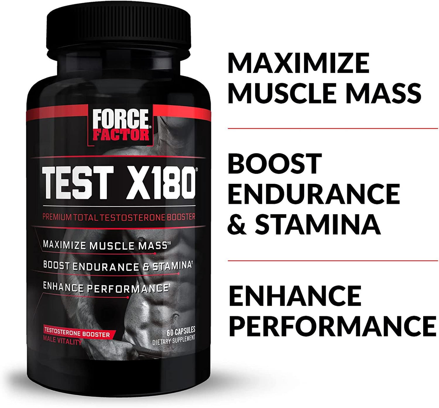 Force Factor Test X180 60ct 2-Pack, 120 Count