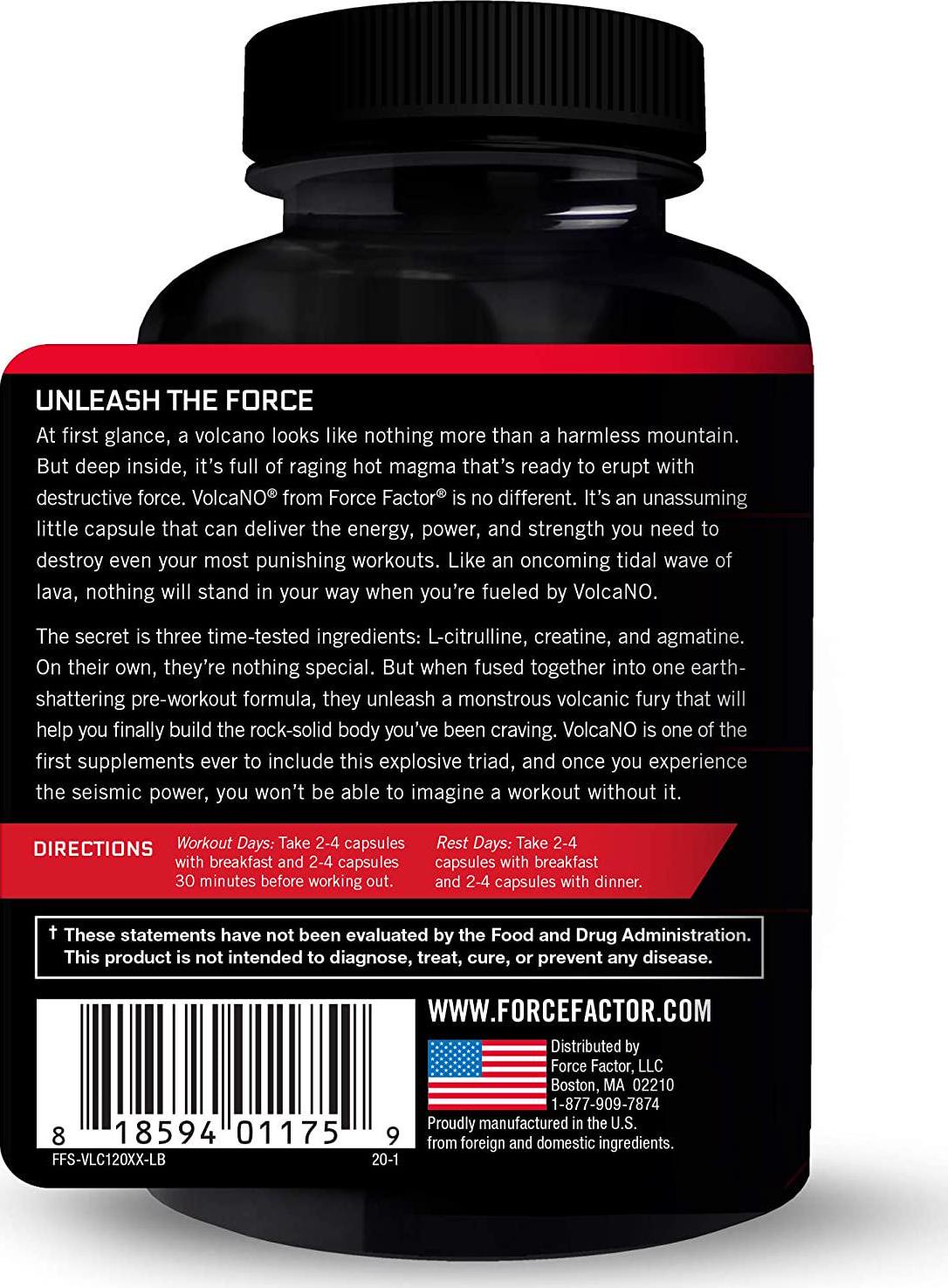 Force Factor Volcano 120ct 3-pack, 360 Count