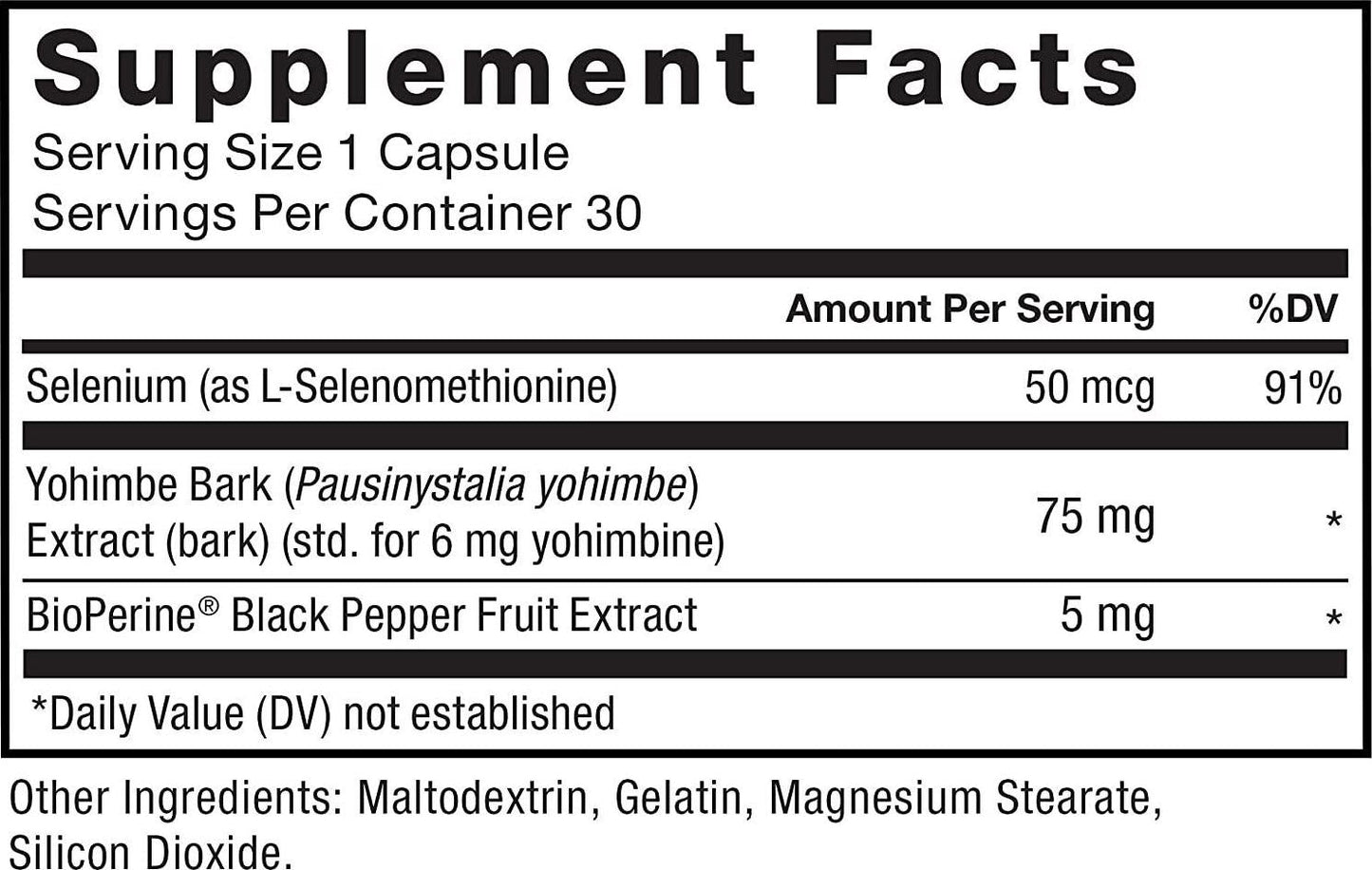 Force Factor Yohimbine Supplement for Men, Yohimbe Bark Extract with Superior Absorption to Enhance Performance, 6mg Yohimbine Bark Pills with Key Natural Ingredients, Works Fast, 30 Capsules