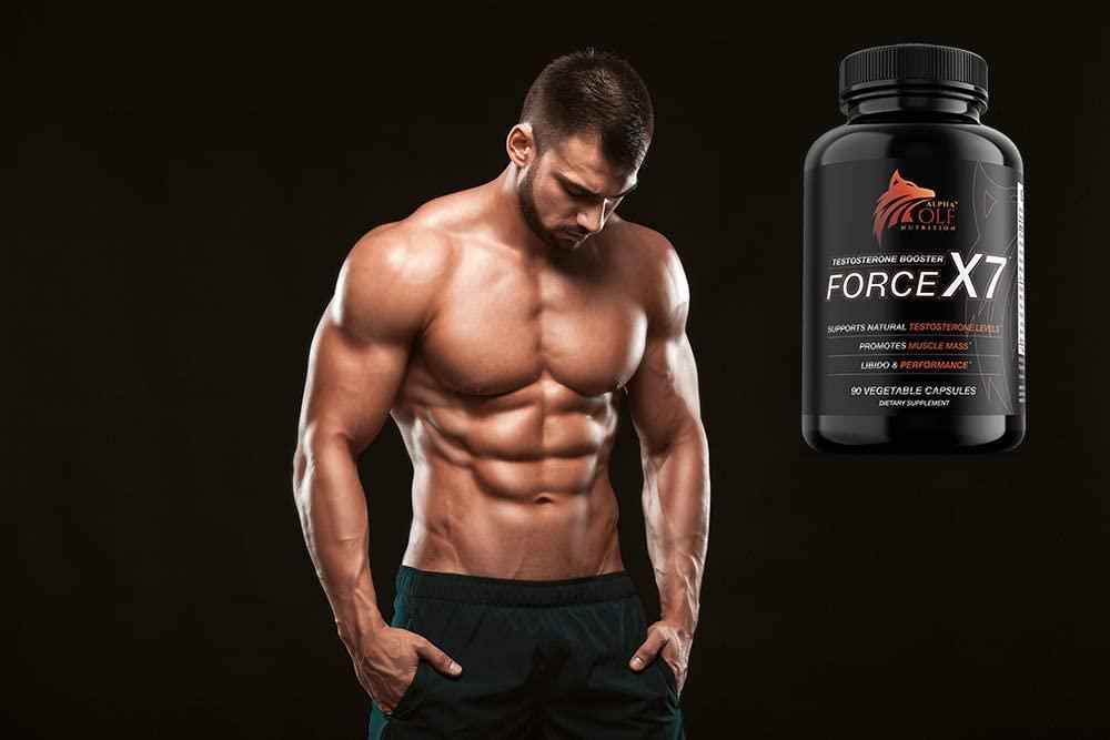 Force X7 Testosterone Booster for Men - 100% Natural - KSM-66 Ashwagandha, Shilajit, Longjack, Maca Root, Ginseng, Boron, Vitamin D, Zinc, Magnesium