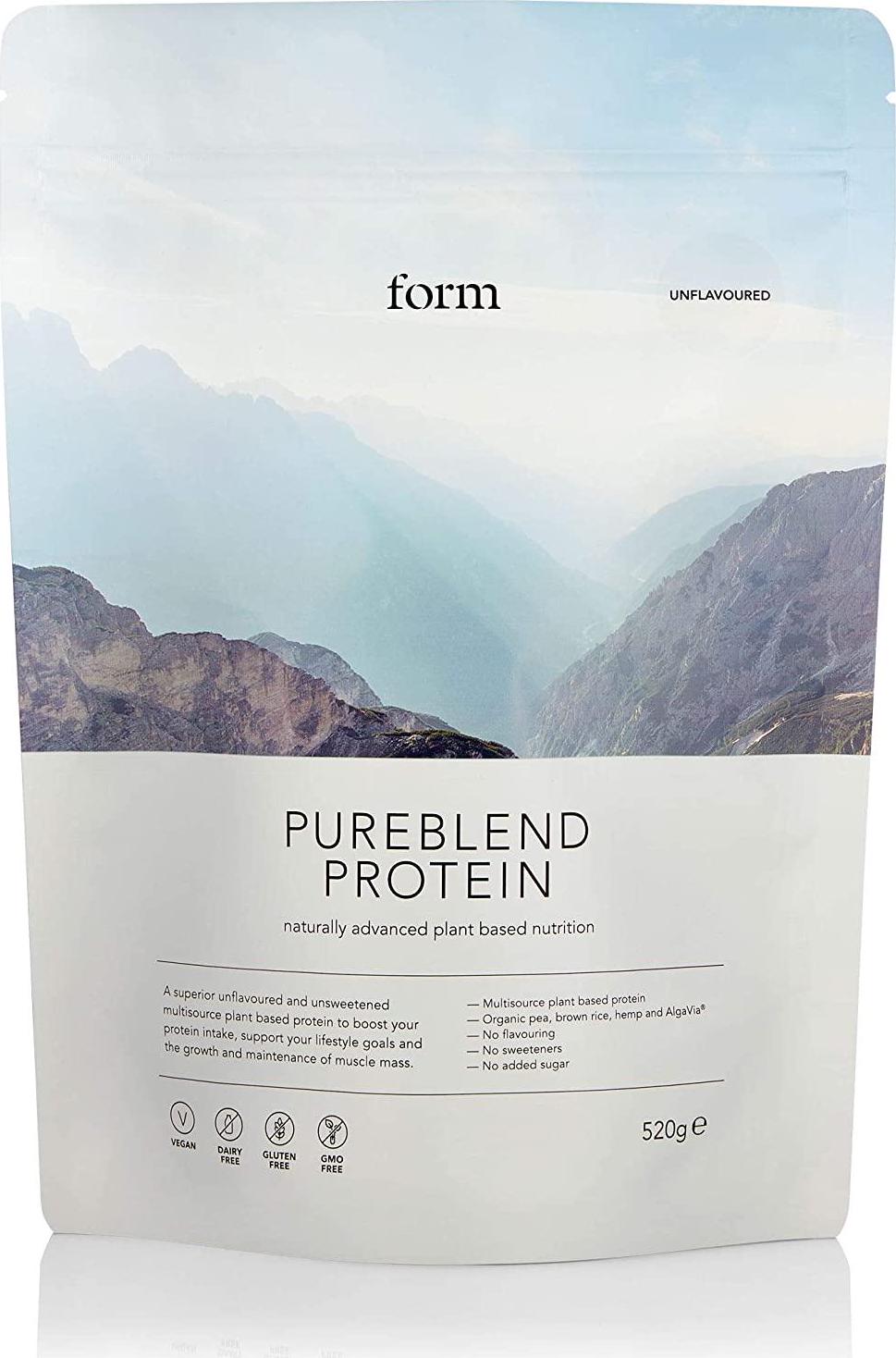 Form Pureblend Protein - Vegan Protein Powder | Complete Amino Acid Profile | Unflavored and Unsweetened | Perfect for Your Smoothies, Cooking and Baking