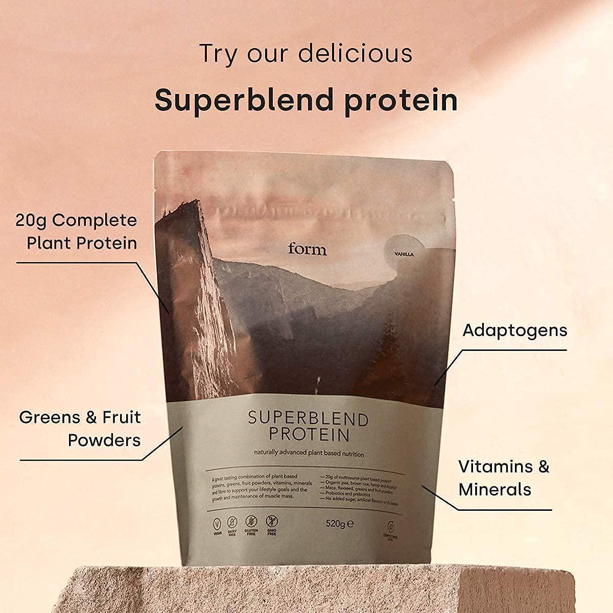 Form Superblend Protein - Vegan Protein Powder with Superfoods, Vitamins and Minerals (Chocolate Salted Caramel)