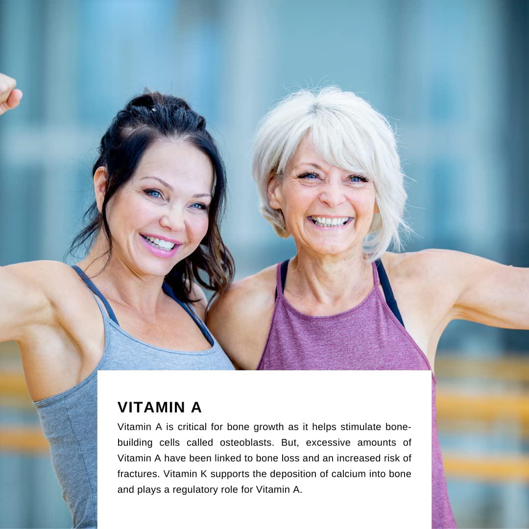 Formula Trim ADK for Women - 1500mcg Vitamin A, 125mcg Vitamin D3 5,000 IU, Vitamin K2 | Vegetarian and Gluten Free and Soy Free | 60 Capsules