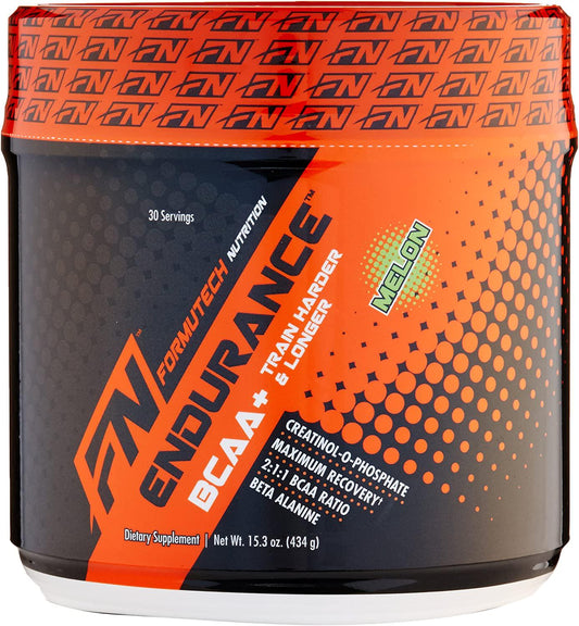 Formutech Nutrition Endurance BCAA Plus, Designed for Training Harder and Longer with Beta Alanine, Melon, 434 Gram
