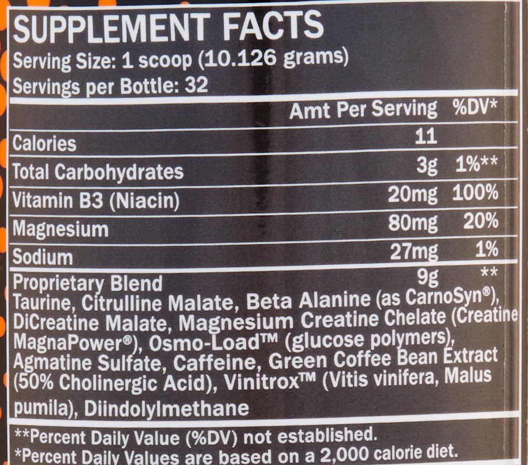 Formutech Nutrition Volatile Pre Workout Powder, 2 Forms of Creatine for Huge Muscle Pumps and Lean Muscle Mass, Low Stimulant Formula, Tropical Punch, 32 Serving