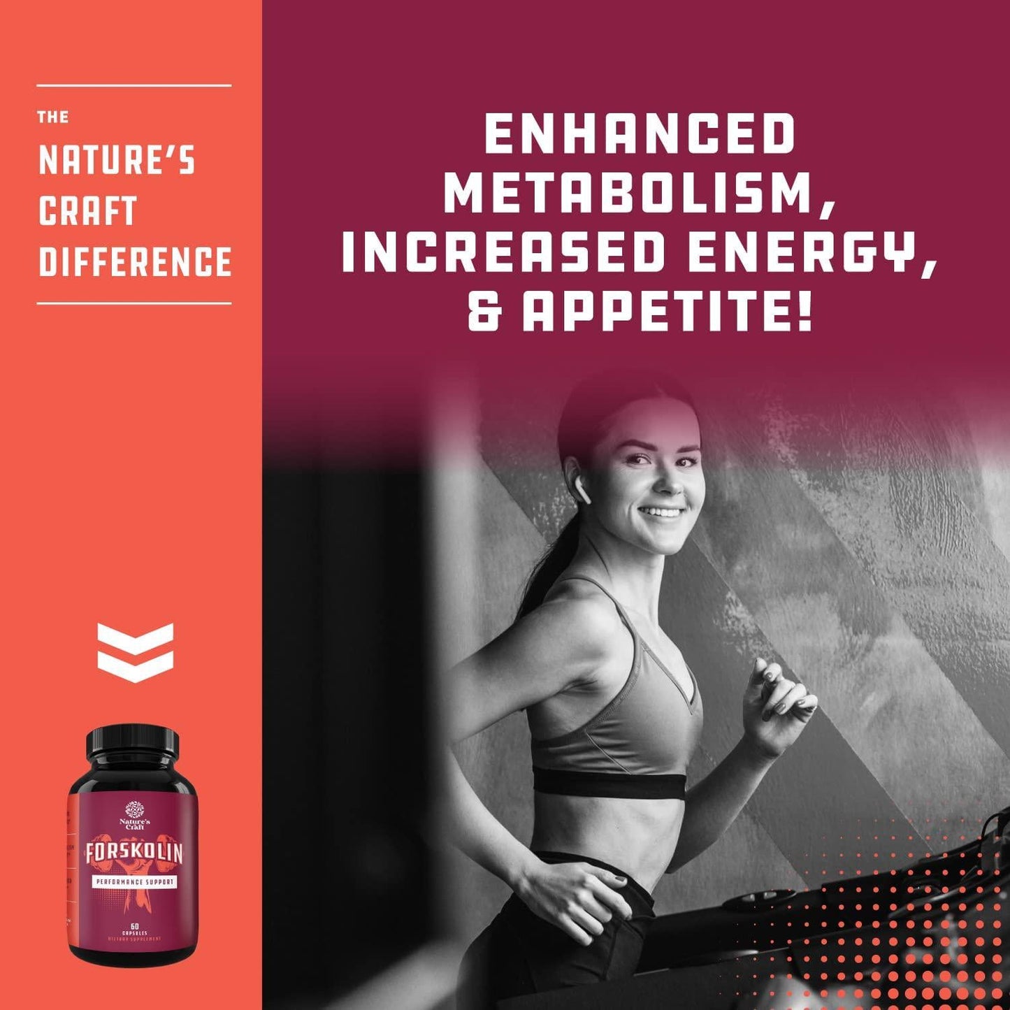 Forskolin Supplement Natural Appetite Suppressant - Forskolin for Weight Loss Maximum Strength Metabolism Booster Sugar Blocker Belly Fat Burner Immune Support and Carb Blocker - Natural Weight Loss