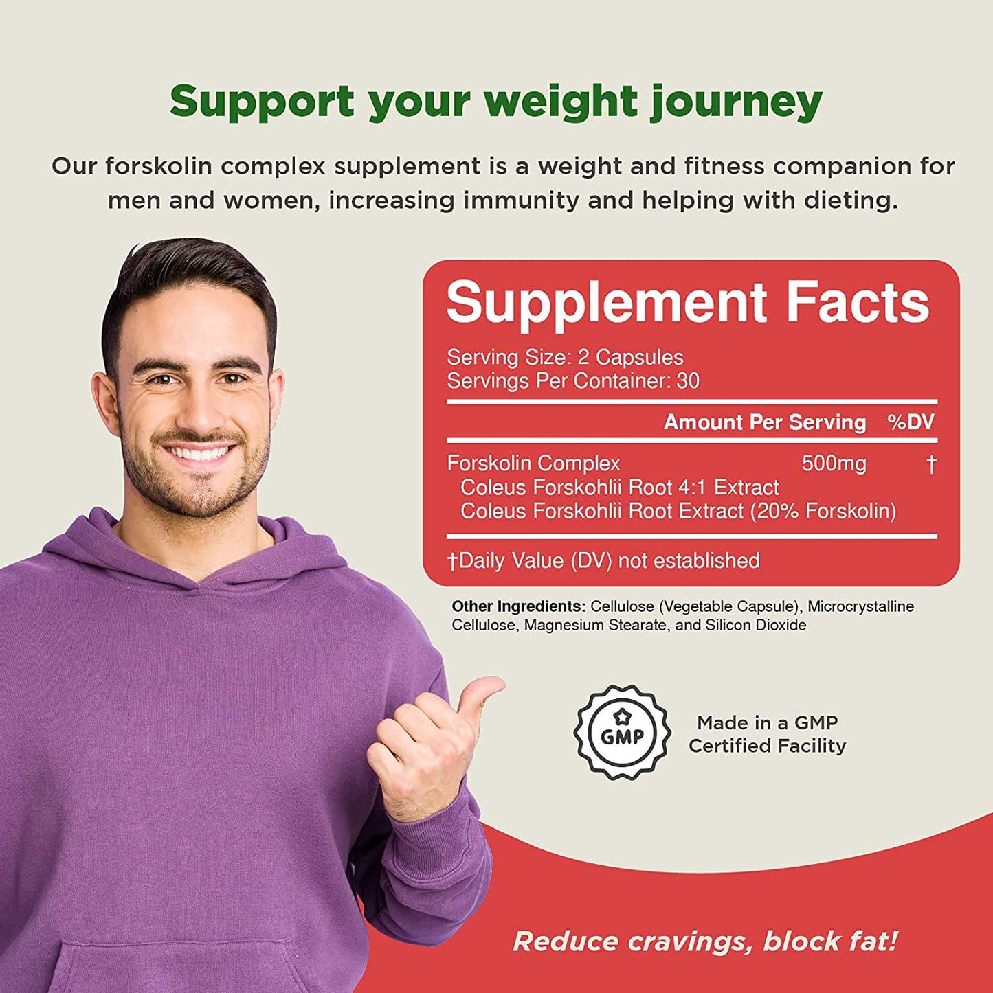 Forskolin Weight Loss Supplement for Men and Women Pure Coleus Forskohlii Extract Diet Pills Fat Burner Capsules Natural Appetite Suppressant Metabolism Booster Extra Strength by Natures Craft