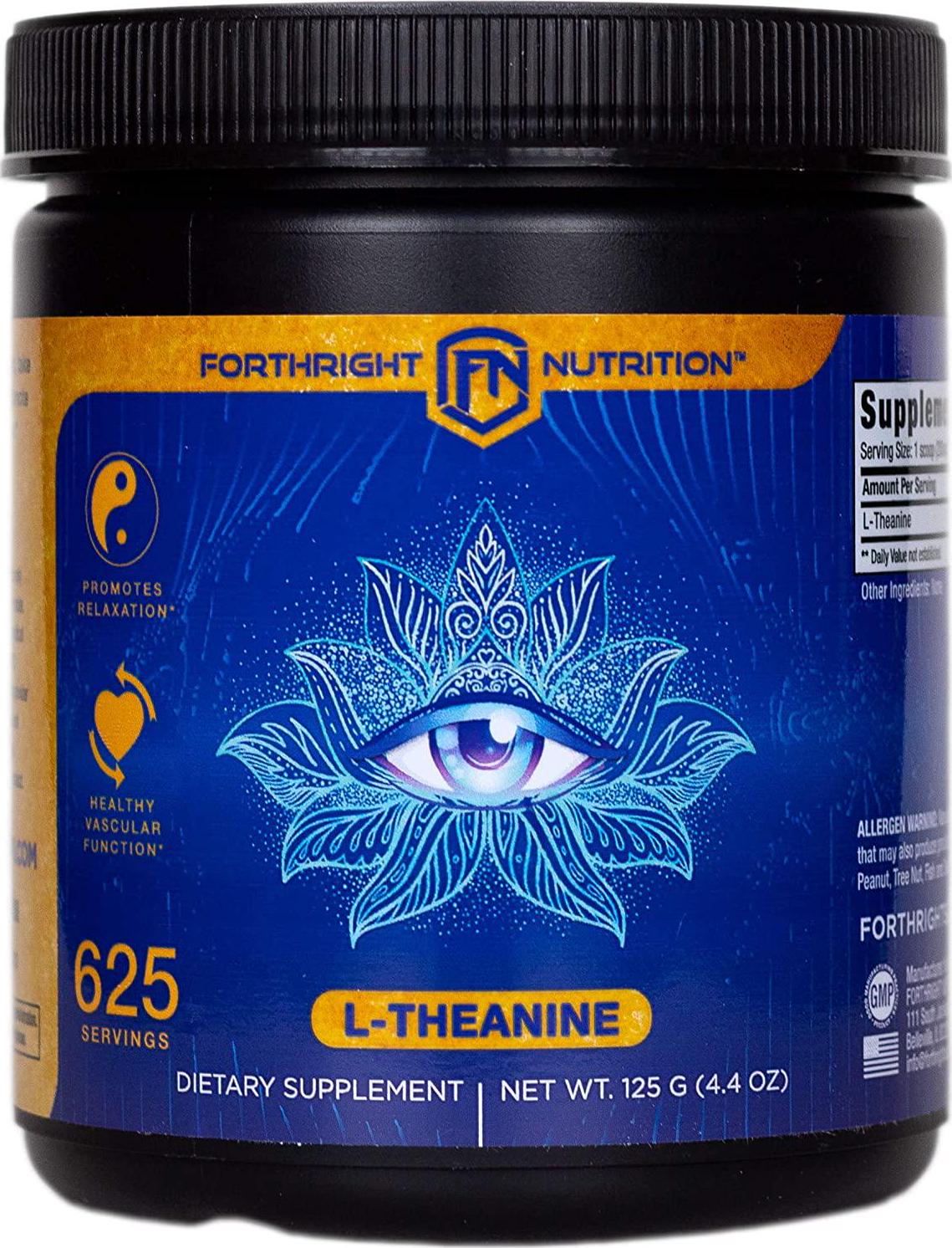 Forthright Nutrition - L-Theanine - Lowest Cost per Gram - Stress and Anxiety Management