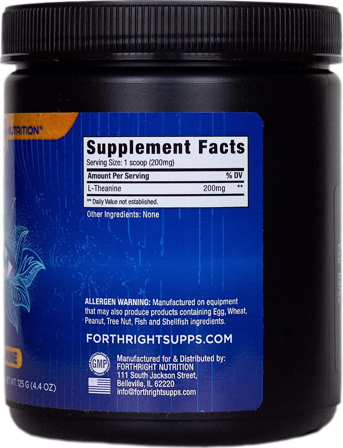 Forthright Nutrition - L-Theanine - Lowest Cost per Gram - Stress and Anxiety Management