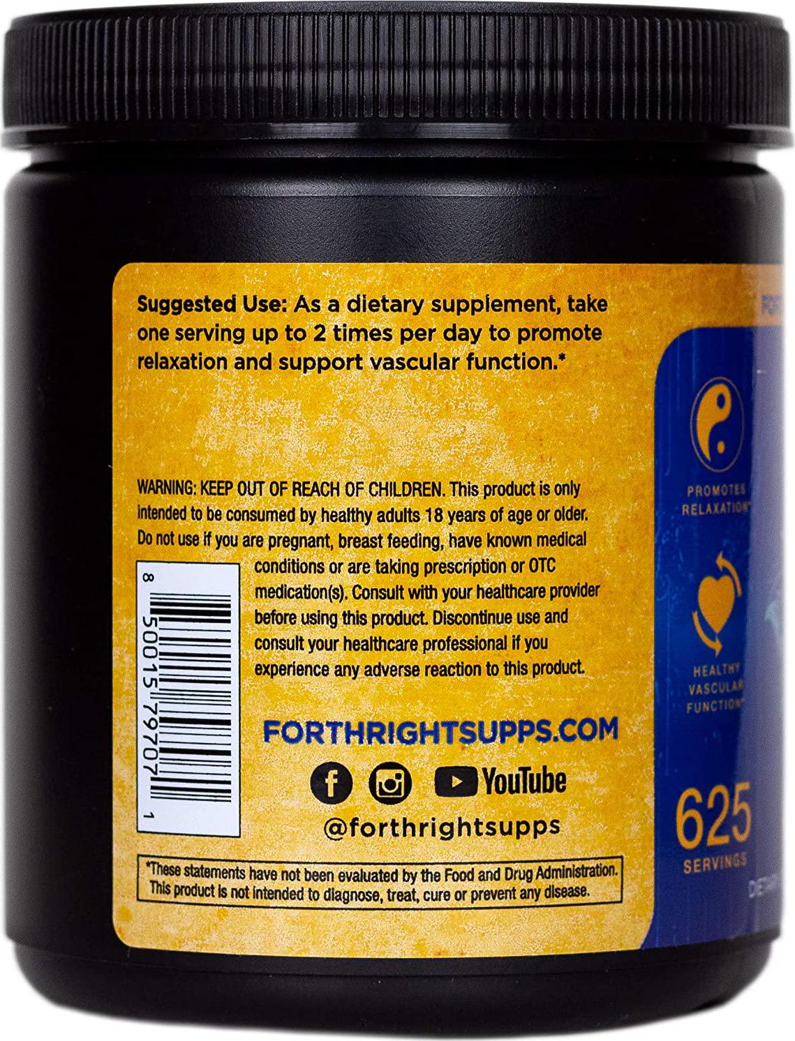 Forthright Nutrition - L-Theanine - Lowest Cost per Gram - Stress and Anxiety Management