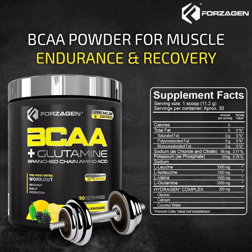 Forzagen Bcaa Powder Workout Recovery - Best BCAA | BCAAS Amino Acids | Electrolytes Keto Friendly | Hydration Powder| Bcaa Supplements | Post Workout Recovery Drink | Intra Workout
