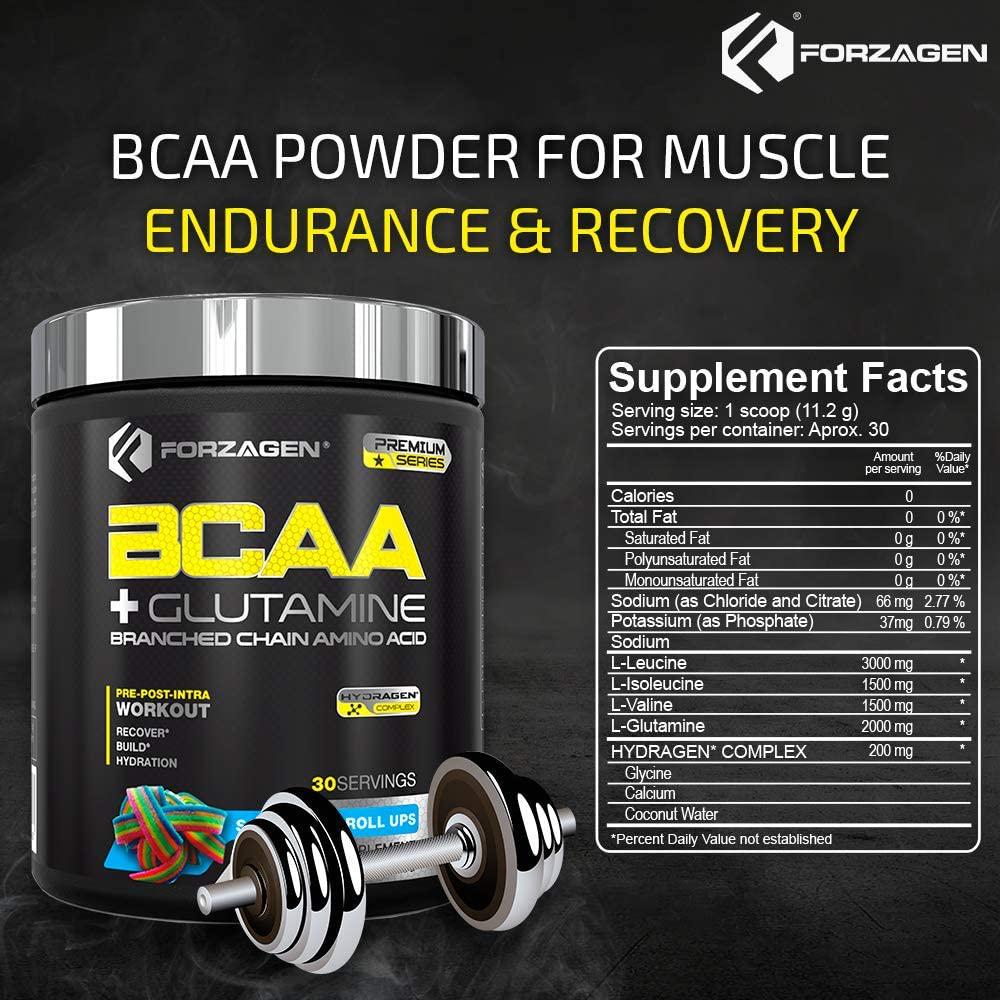 Forzagen Bcaa Powder Workout Recovery - Best BCAA | BCAAS Amino Acids | Electrolytes Keto Friendly | Hydration Powder| Bcaa Supplements | Post Workout Recovery Drink | Intra Workout