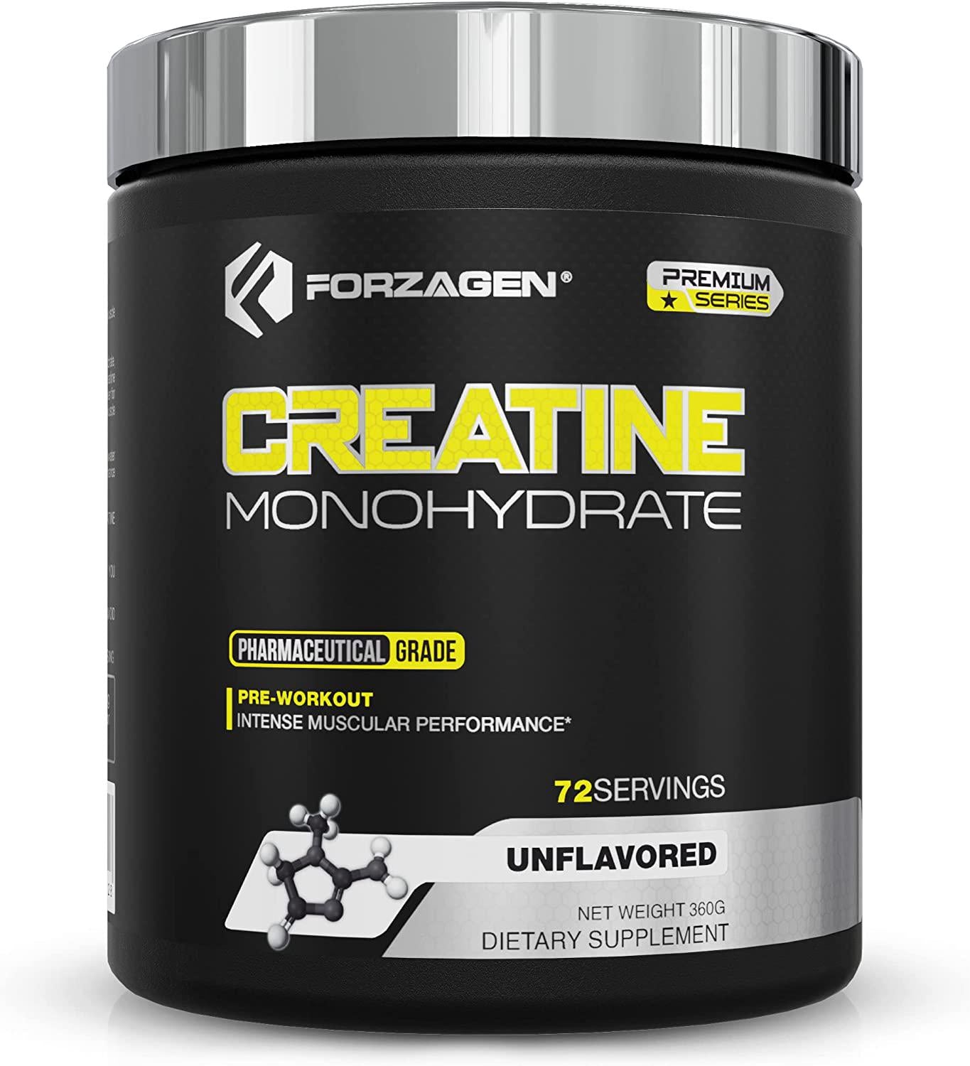 Forzagen Creatine Monohydrate Powder Unflavored - 72 Servings (72 Sevings)