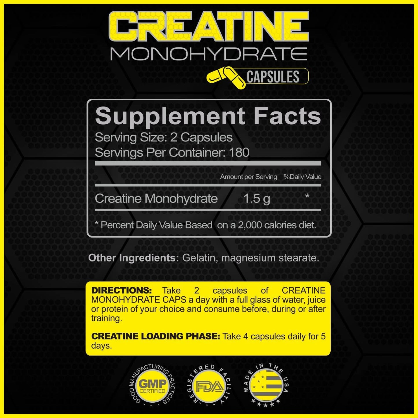 Forzagen Creatine Monohydrate Capsules 360 Capsules, Muscle Gaining Support, Strength Improve