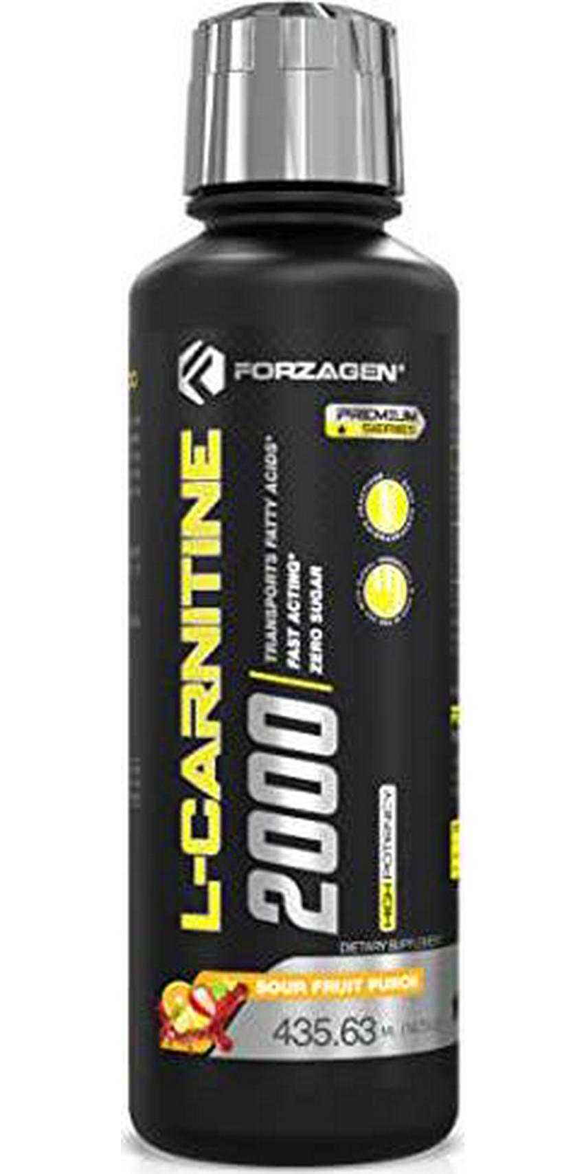 Forzagen L- Carnitine 2000 - Liquid L Carnitine with Vitamin B6 | Acetyl L-Carnitine | L-Tartrate | 30 Servings (Sour Fruit Punch)