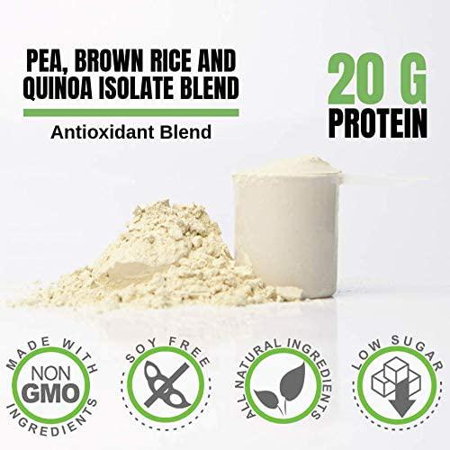 Forzagen Vegan Protein 360 2 Lbs 27 Servings, Plant Based Protein Extracted from Quinoa, Brown Rice and Pea Isolate Protein, Dairy, Soy and Gluten Free, Nom GMO (Vanilla)