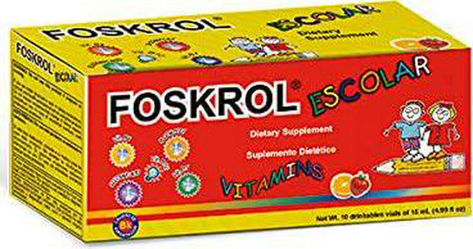 Foskrol Escolar Dietary Supplement Vitamin Boost Appetite Supplements Kids Dietary Supplement Natural Appetite Stimulant for Kids and Toddlers 10 vials per Pack Vitamins for Kids