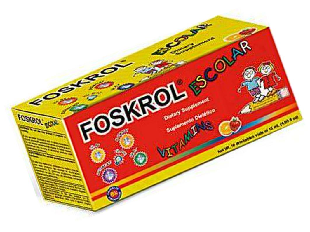 Foskrol Escolar Dietary Supplement Vitamin Boost Appetite Supplements Kids Dietary Supplement Natural Appetite Stimulant for Kids and Toddlers 10 vials per Pack Vitamins for Kids
