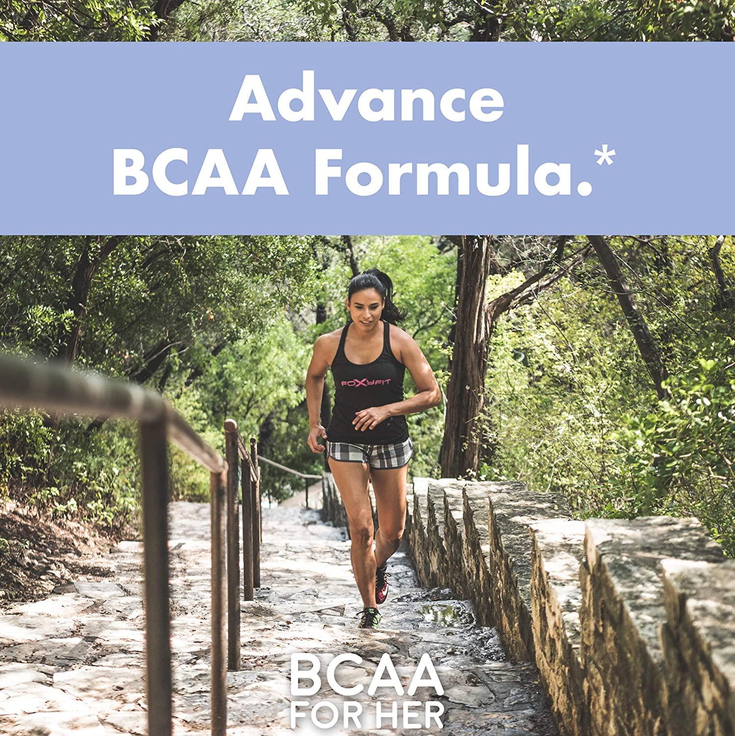 FoxyFit BCAA for Her, Branched Chain Amino Acids for Women to Boost Hydration and Reduce Soreness, BlackBerry Lemonade (BCAA Powder - 20 Servings)