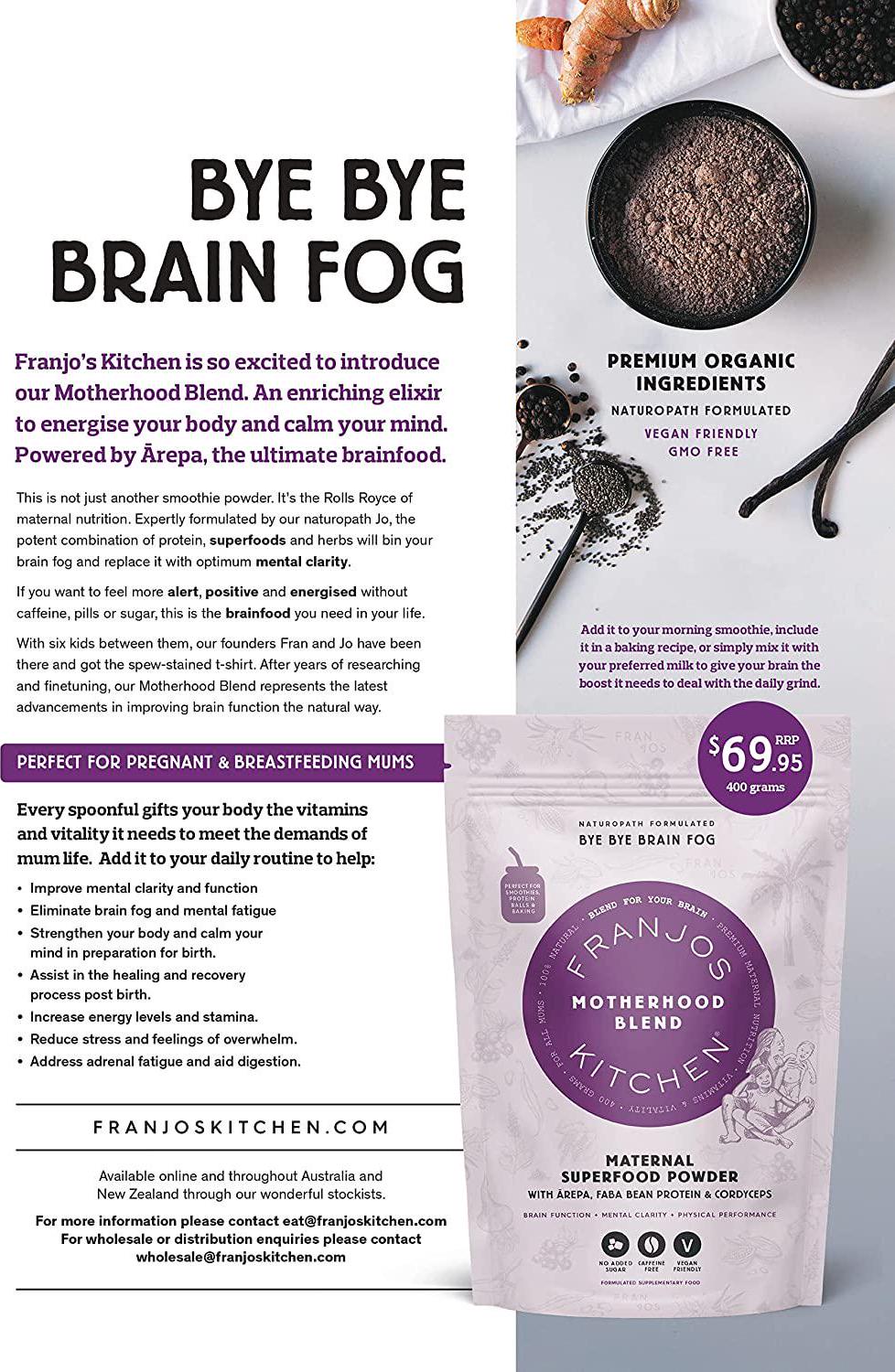 Franjos Kitchen Motherhood Blend Maternal Superfood Powder 400g